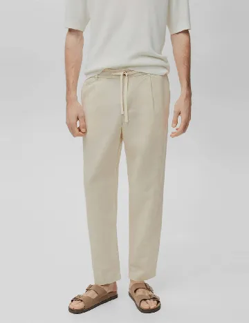 Pantaloni Mango, bej