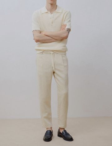 Pantaloni Mango, bej
