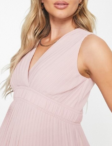 Rochie lunga TFNC London Maternity, roz pudra