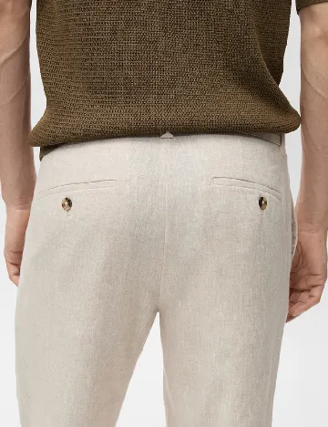 Pantaloni Mango, bej