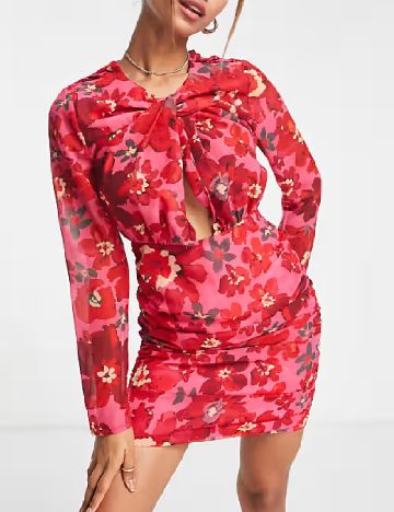 Rochie scurta Hope & Ivy, roz