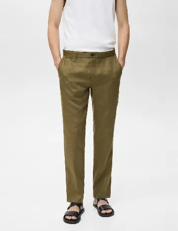 Pantaloni Mango, verde