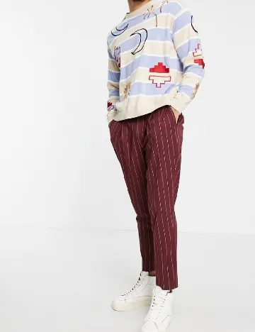 Pantaloni ASOS, visiniu