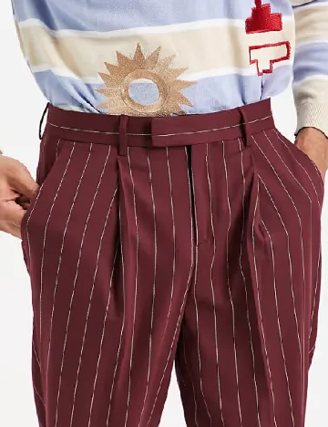 Pantaloni ASOS, visiniu