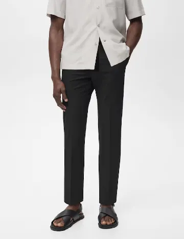 Pantaloni Mango, negru