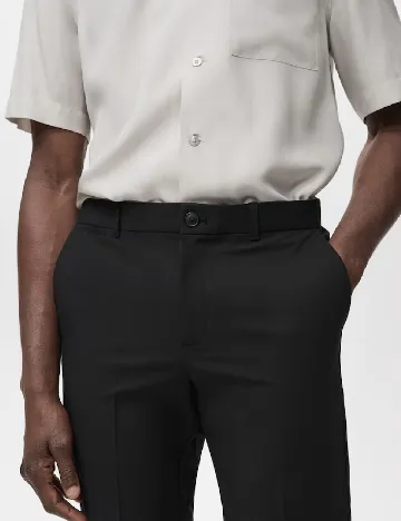 Pantaloni Mango, negru
