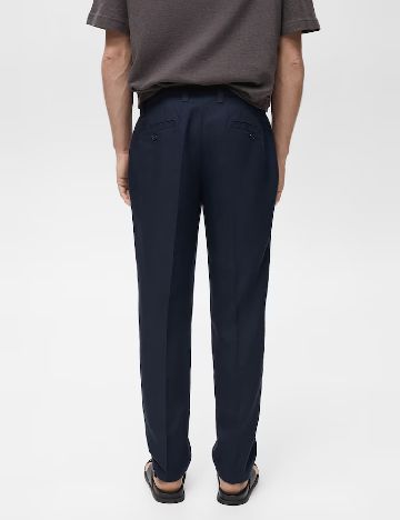 Pantaloni Mango, albastru