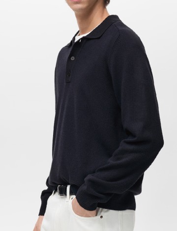 Bluza Mango, bleumarin inchis