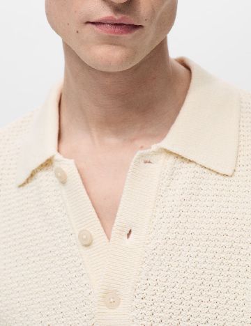 Tricou Mango, crem