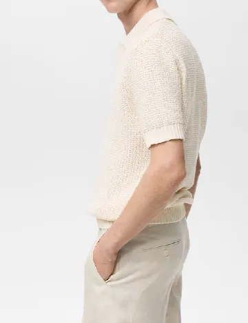 Tricou Mango, crem