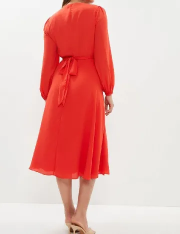 Rochie medie Coast Plus Size, rosu
