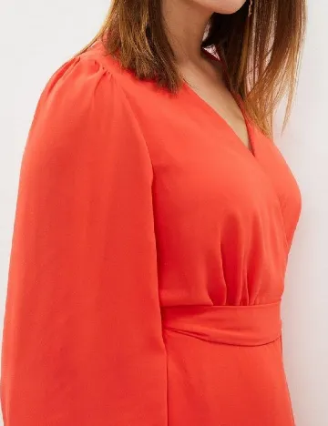 Rochie medie Coast Plus Size, rosu