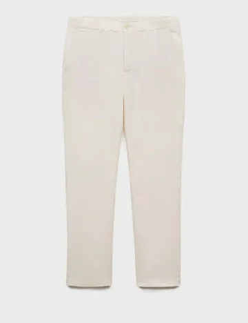 Pantaloni Mango, ecru