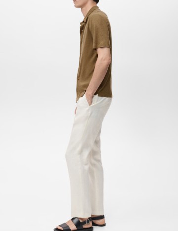 Pantaloni Mango, ecru
