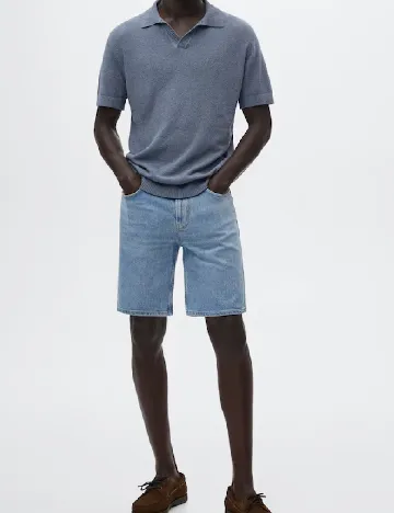 Pantaloni scurti Mango, albastru