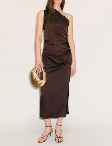 Rochie medie Mango, maro