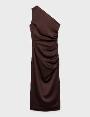 Rochie medie Mango, maro