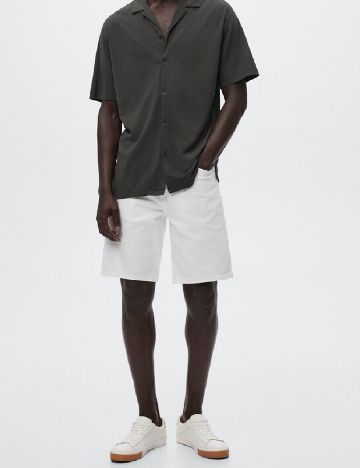 Pantaloni scurti Mango, alb