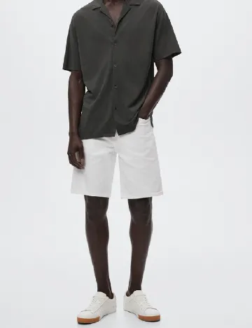 Pantaloni scurti Mango, alb