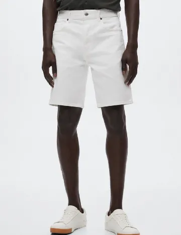 Pantaloni scurti Mango, alb