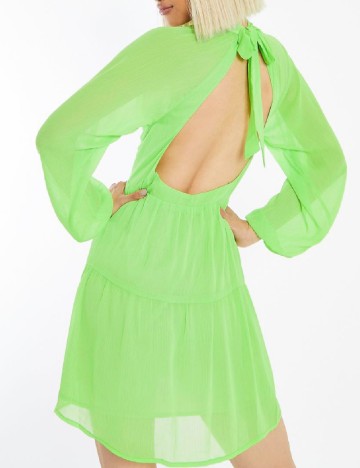 Rochie scurta Collective The Label, verde