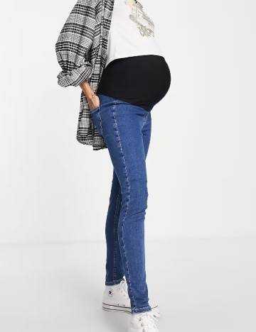Blugi Top Shop Maternity, albastru