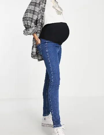 Blugi Top Shop Maternity, albastru