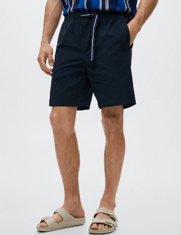Pantaloni scurti Mango, bleumarin