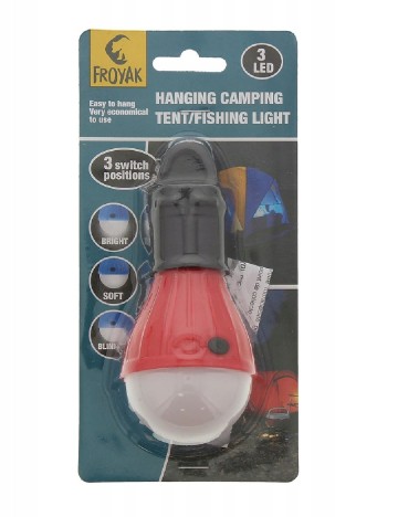 Lampa de camping FROYAK, rosu