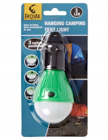 Lampa de camping FROYAK, verde