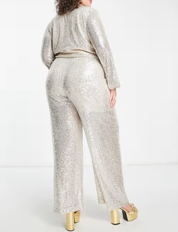 Camasa Flounce London Plus Size, crem