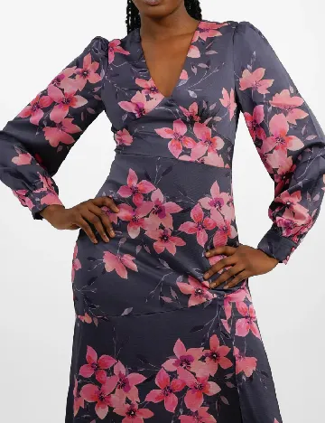 Rochie lunga Liquorish, floral print