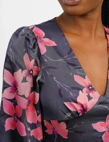 Rochie lunga Liquorish, floral print