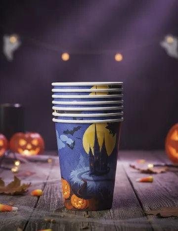 Set pahare 8 bucati DLP Industry, albastru Alb