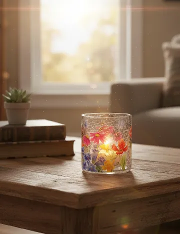 Suport lumanare Home Accents, floral Floral print