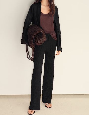 Pantaloni Mango, negru