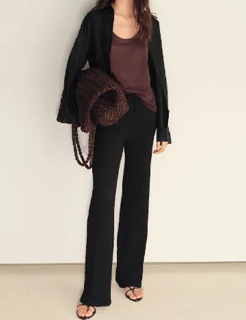 Pantaloni Mango, negru