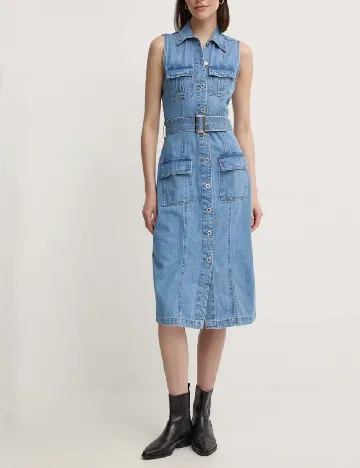 Rochie medie Pepe Jeans, albastru