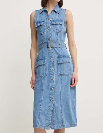 Rochie medie Pepe Jeans, albastru
