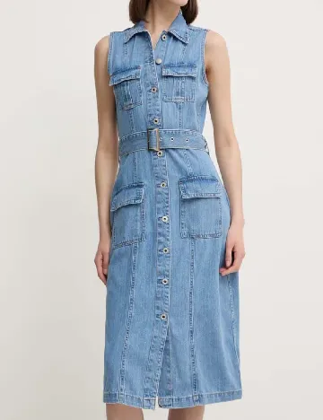 Rochie medie Pepe Jeans, albastru