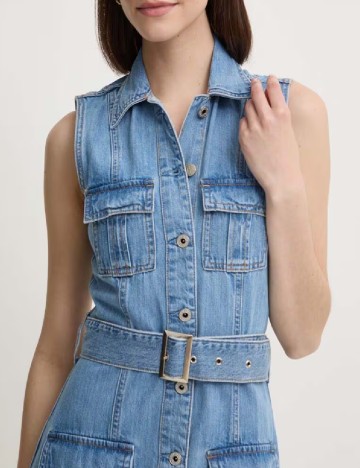 Rochie medie Pepe Jeans, albastru