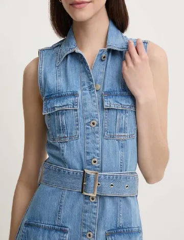 Rochie medie Pepe Jeans, albastru