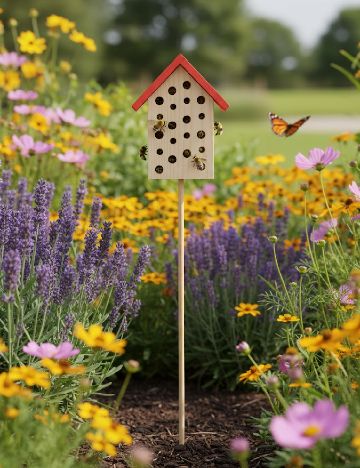 Casa pentru insecte Home Accents, rosu/bej