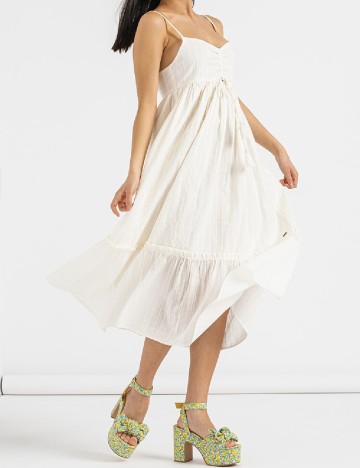 Rochie medie Pepe Jeans, alb