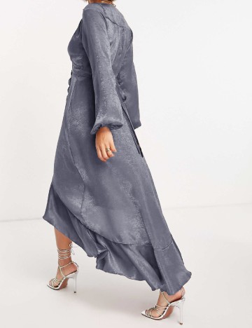 Rochie medie Flounce London, albastru