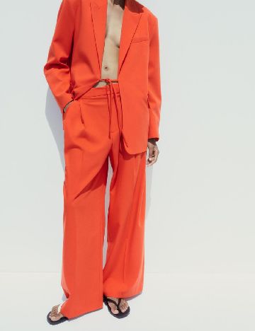 Pantaloni Zara, portocaliu