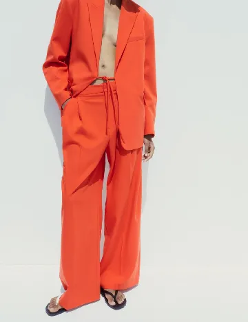 Pantaloni Zara, portocaliu