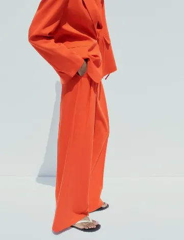Pantaloni Zara, portocaliu