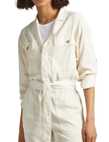 Salopeta Pepe Jeans, crem