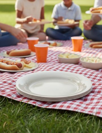 Set farfurii plastic 5 bucati PLAST1, gri